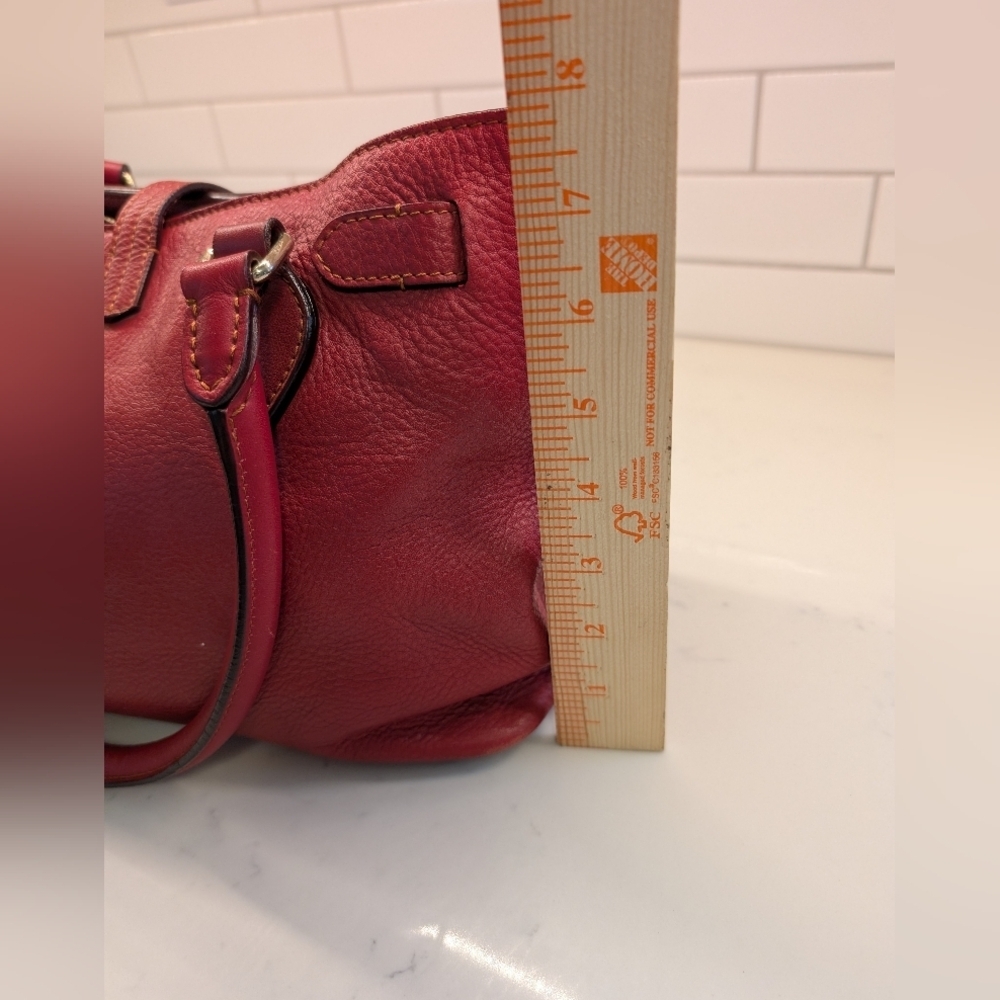 Dooney & Bourke VTG Red Leather Tote Bag, Made In Italy, EUC - Picture 5 of 13